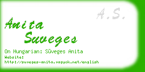 anita suveges business card